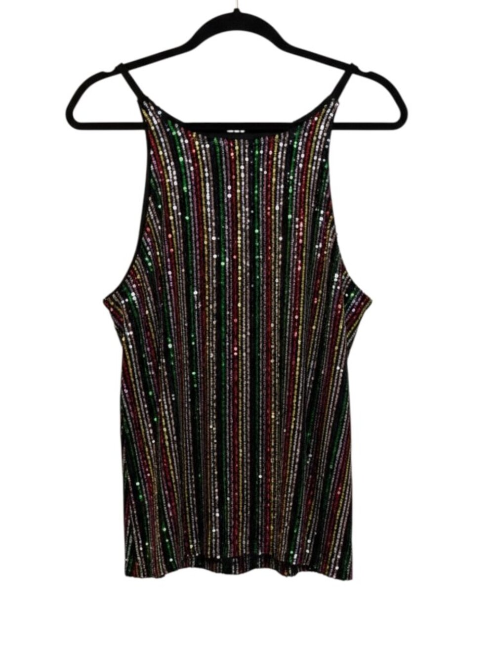 Sanctuary Sequin Blouse Top Shirt Metallic Multicolor L - Picture 8 of 10
